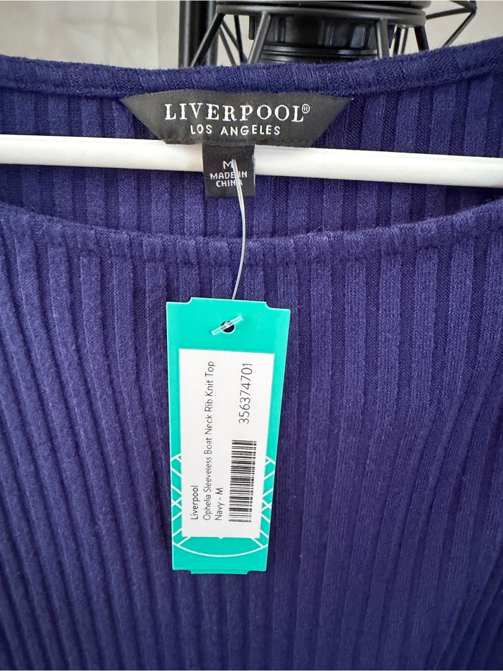 Liverpool Ribbed Tank Top - Royal Blue - Picture 2 of 3